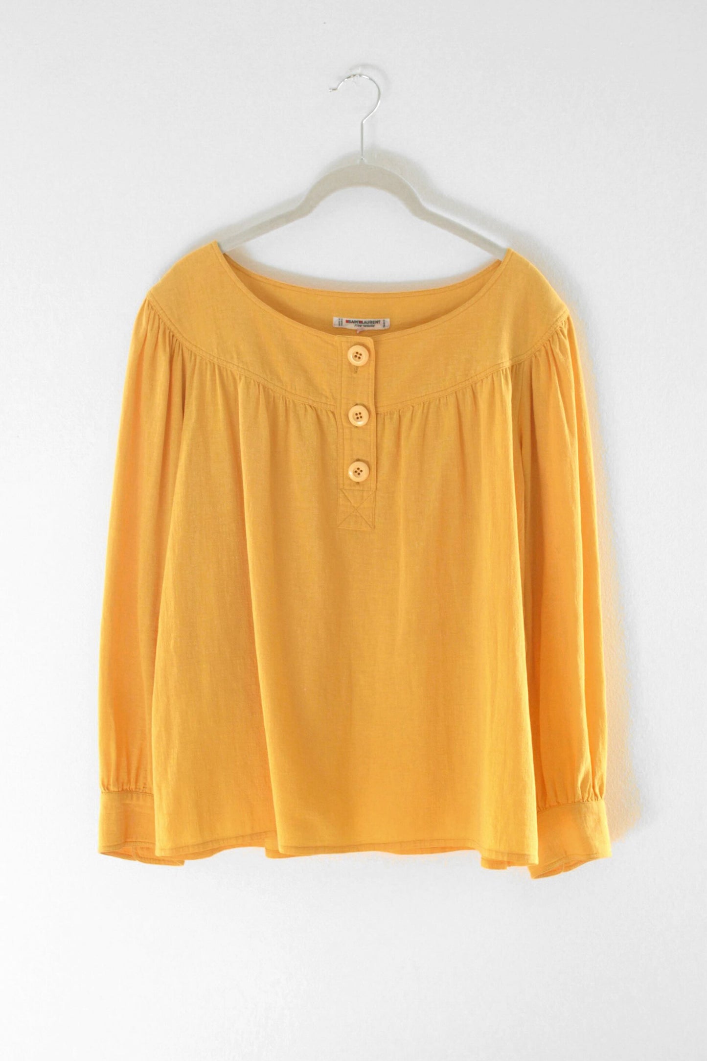 1970s Yves Saint Laurent Rive Gauche Cotton Top