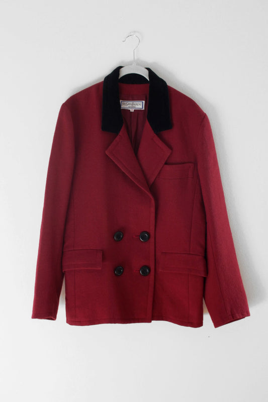 1980s Yves Saint Laurent Wool Coat
