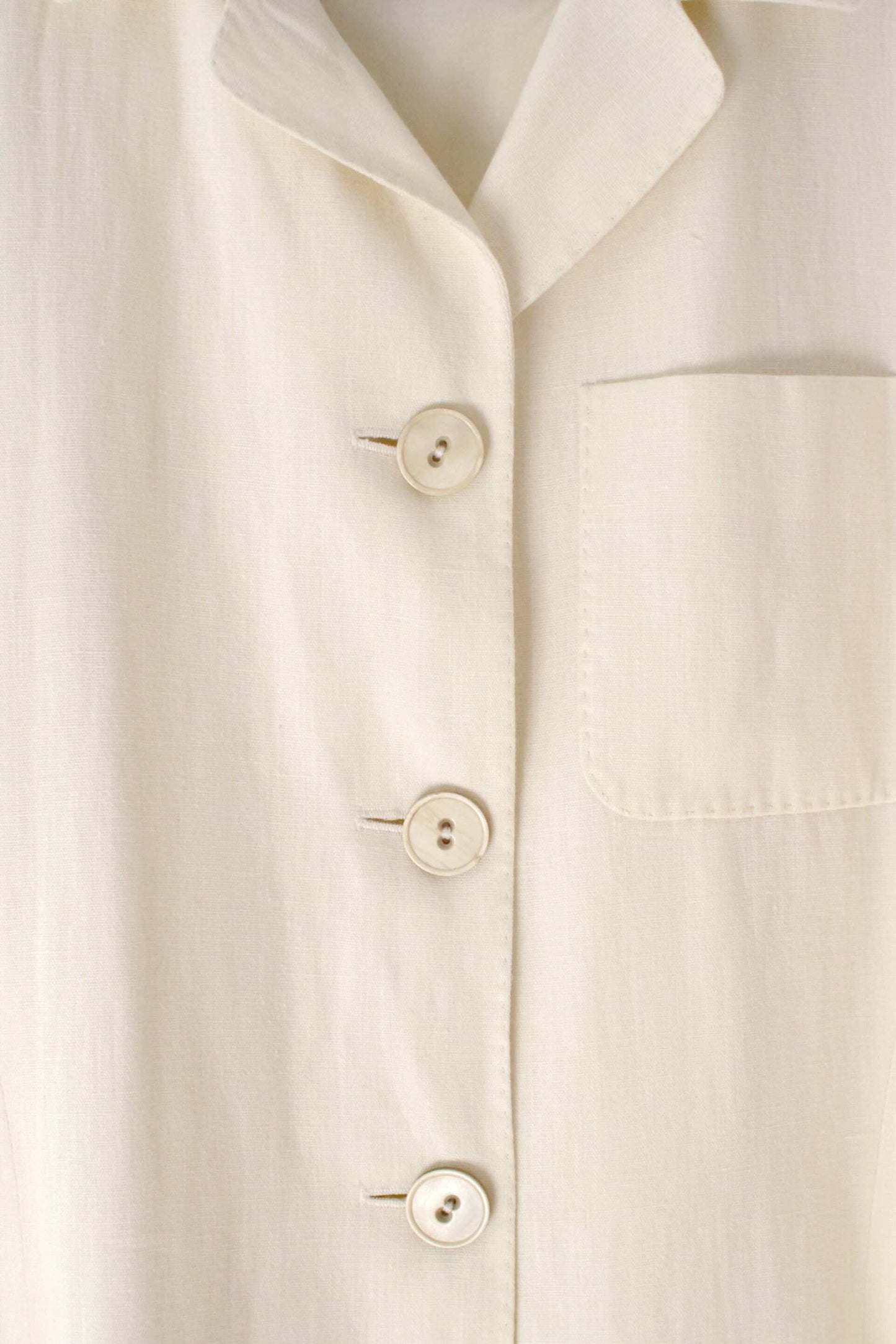 Max Mara Puro Lino Short Sleeve Tie Waist Blazer