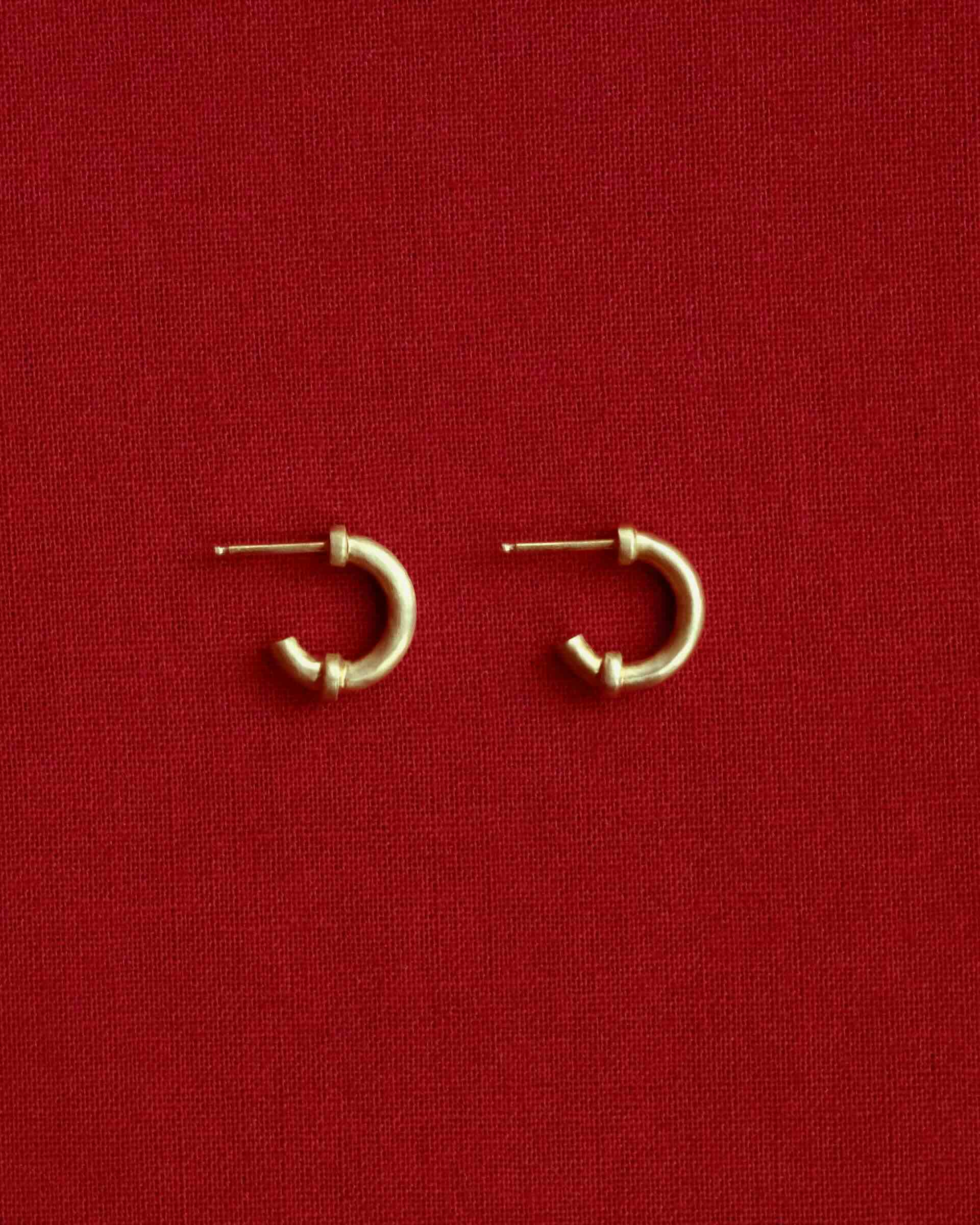 Tiana Marie Combes Roman Hoops in 14k Yellow Gold.